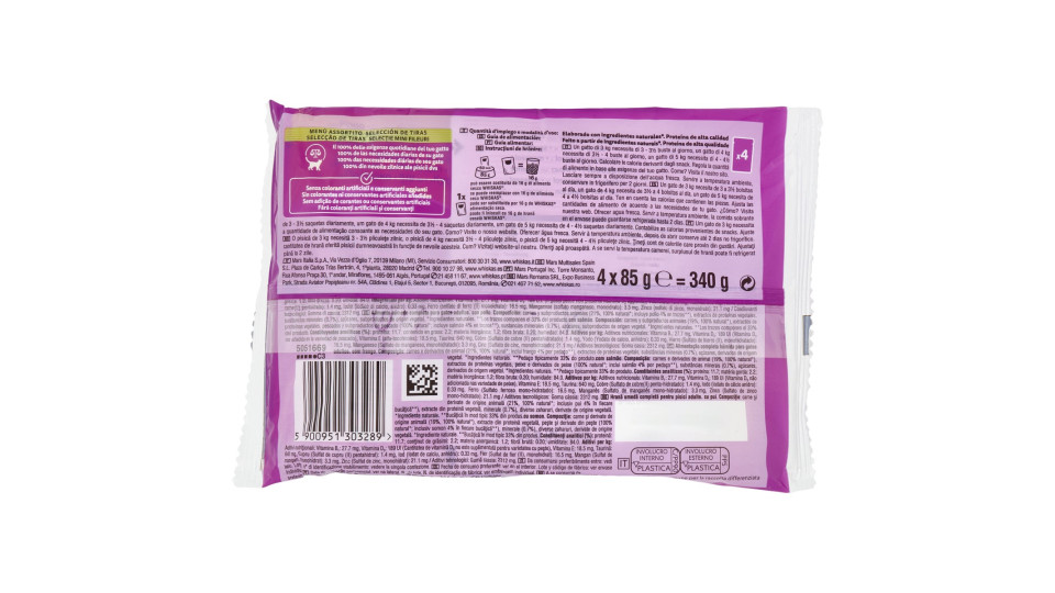 Whiskas Pure Delight Menù Assortito in gelatina con pollo, con...
