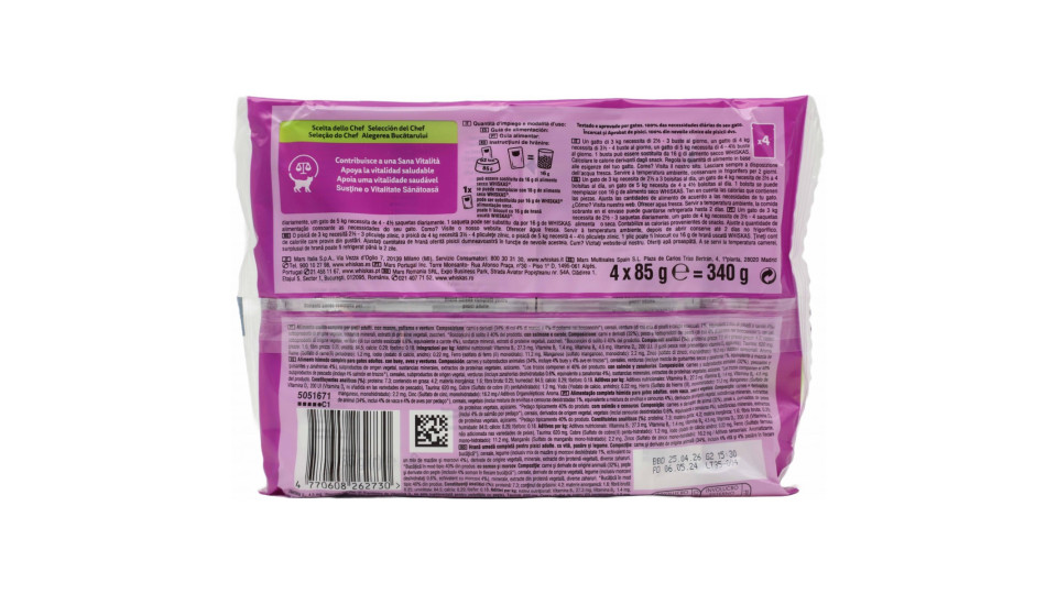 Whiskas Tasty Mix Scelta dello Chef in salsa con manzo pollame...