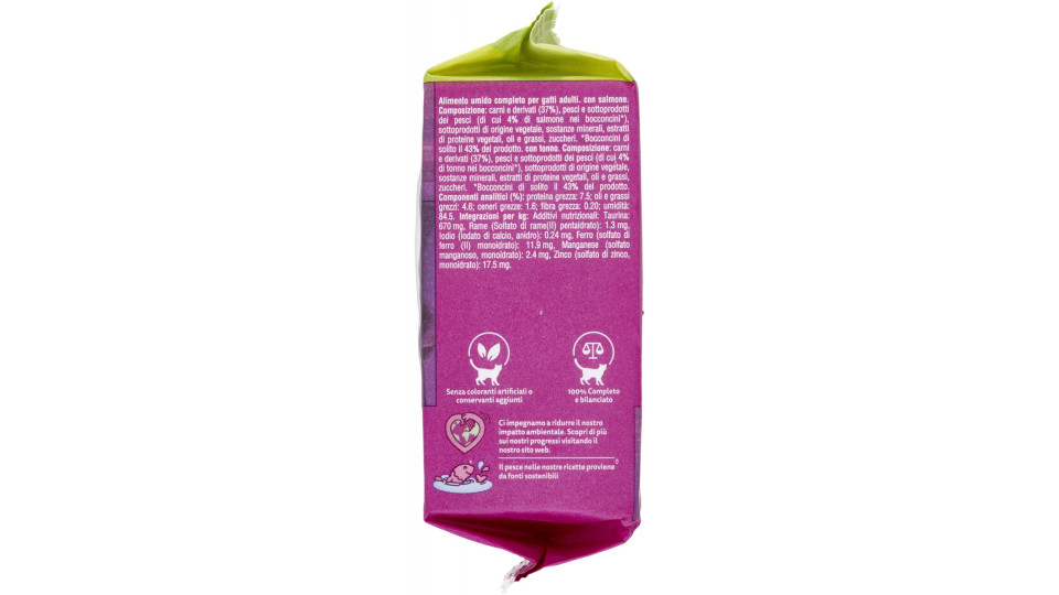 Whiskas Pranzetti con Salmone, con Tonno in salsa 6 x 50 g