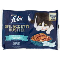 PURINA FELIX Gatto Umido Sfilaccetti Rustici con Salmone,...