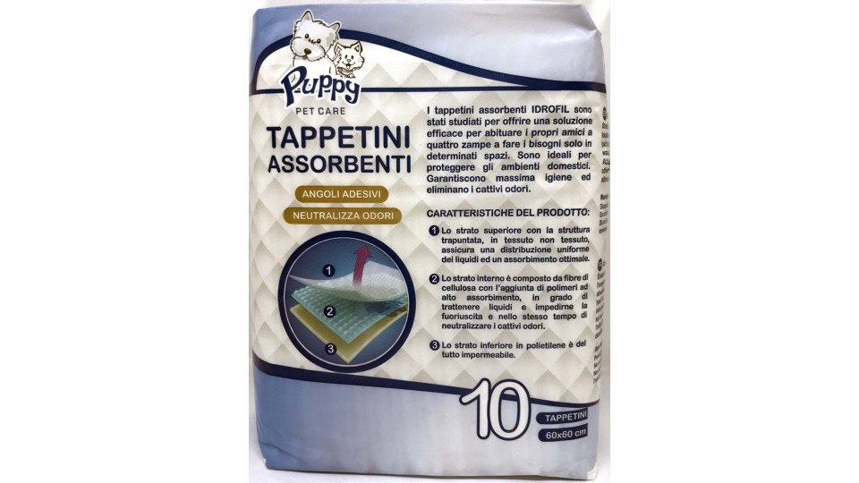 Idrofil tappettino assorbente cani cm.60x60 pz.10