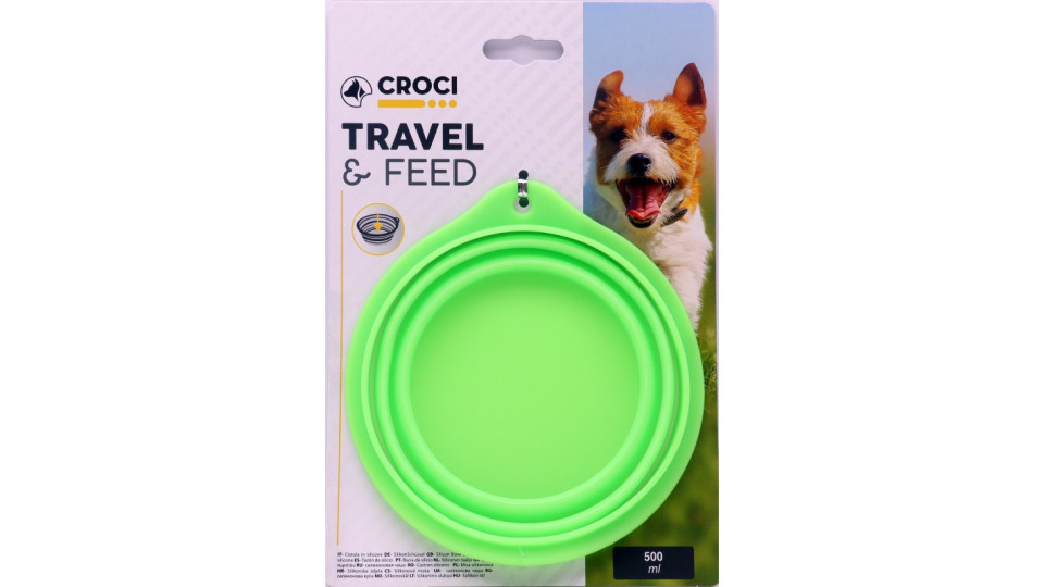 Croci ciotola viaggio per animali ml.500