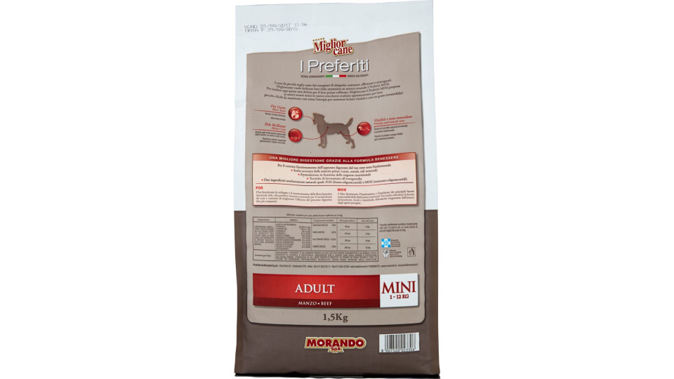 migliorcane adult mini manzo kg 1,5