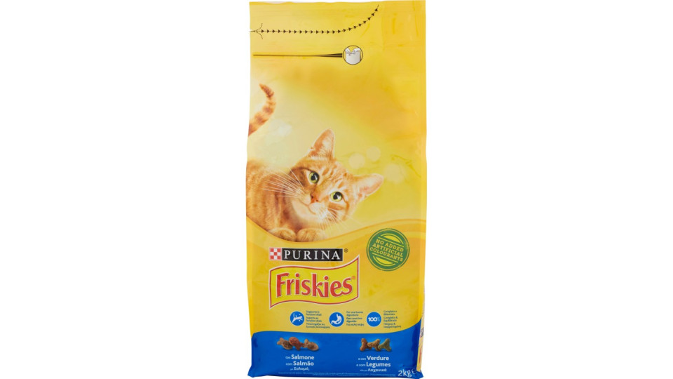 Friskies crocchette gatti salmone verdure - kg.2