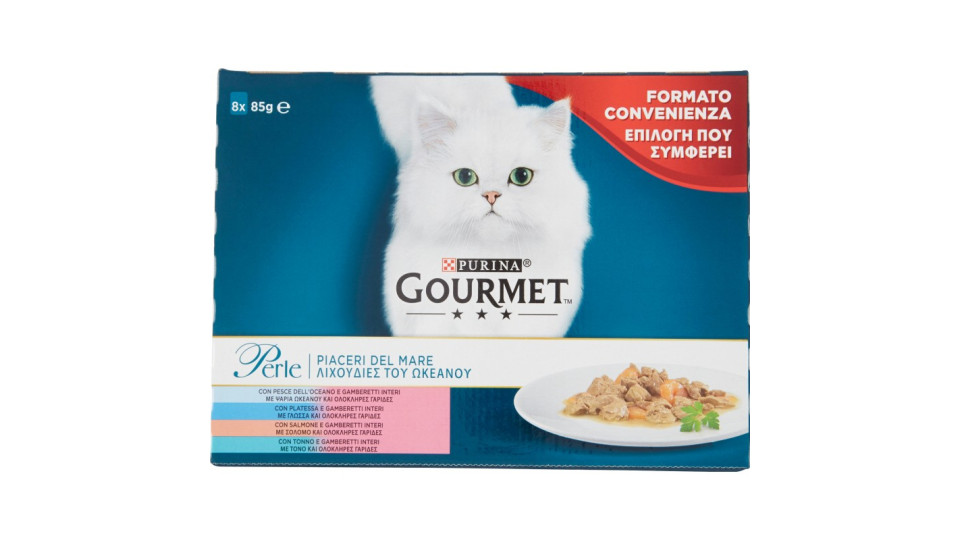 PURINA GOURMET Perle Gatto Piaceri del Mare con Salmone,...