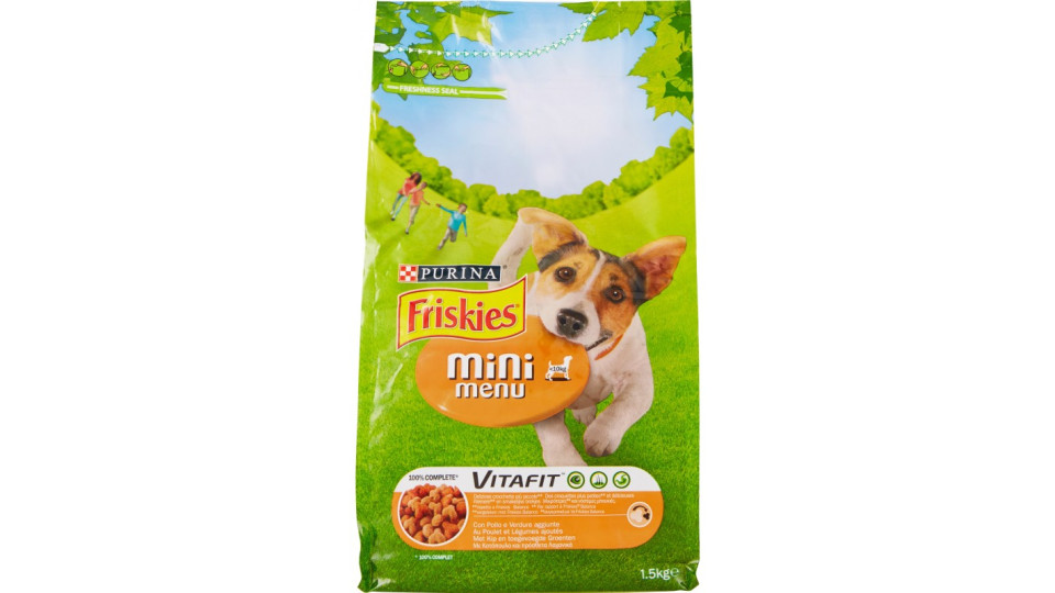 PURINA FRISKIES Cane Secco Crocchette Vitafit Mini Menu con...