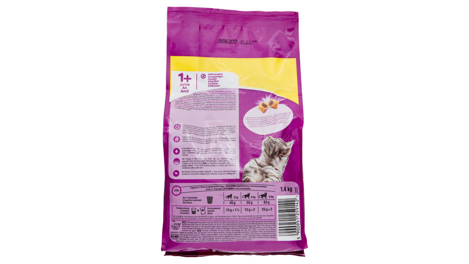 Whiskas crocchette adult 1+ pollo - kg. 1,4