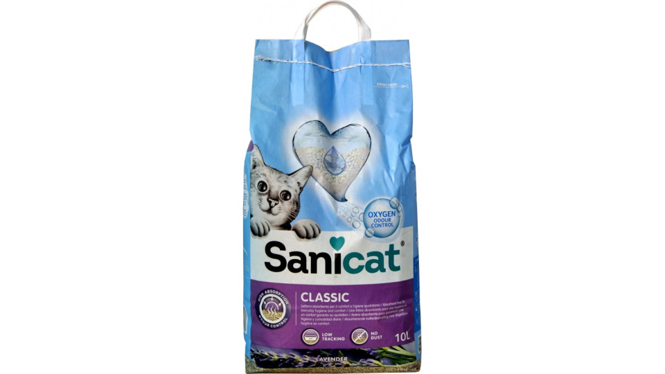Sanicat lettiera classic alla lavanda oxygen lt.10