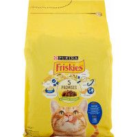 PURINA FRISKIES Gatto con un gustoso mix di Merluzzo e Tonno e...