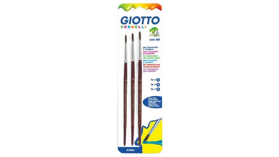 Pennelli Giotto punta tonda n.3-4-5