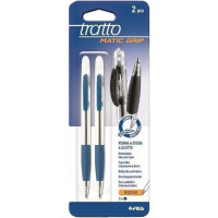Penna sfera tratto matic grip blu blister x2