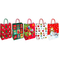 Shopper carta 26x12x35 natale 1 colori assortiti