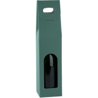 Scatola 1 bottiglia cm.9x9x38,5 fibra verde