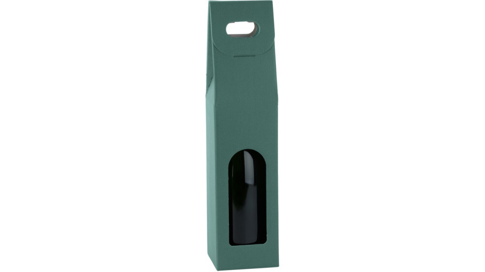 Scatola 1 bottiglia cm.9x9x38,5 fibra verde