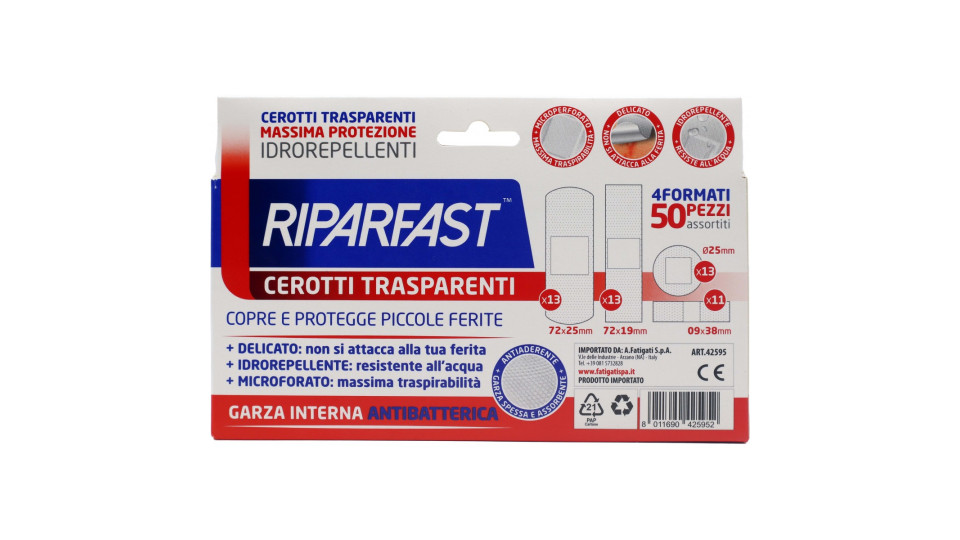 Fatigati riparfast cerotti trasparenti pz.50