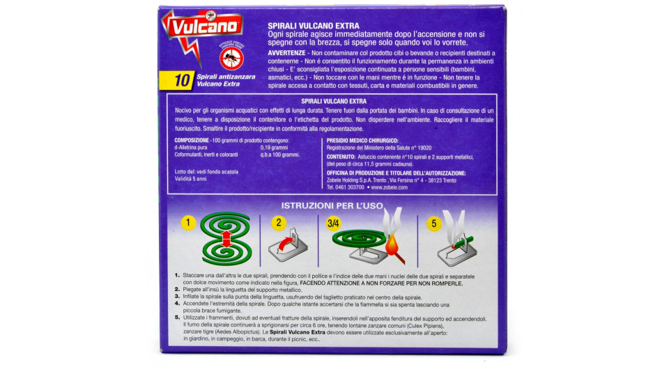 Spirali vulcano antizanzara pz.10