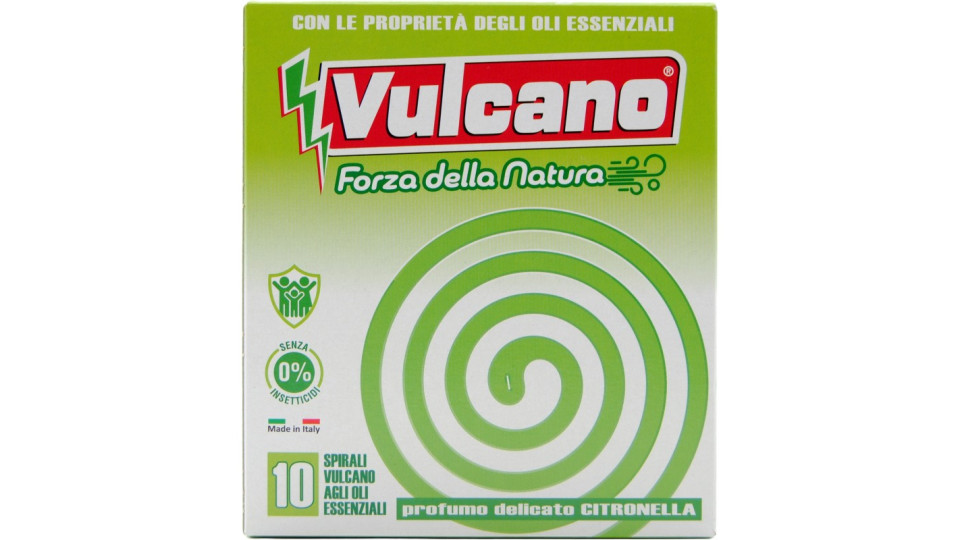 Vulcano spirali antizanzare con oli essenziali x10