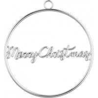 Decoro merry christmas argento
