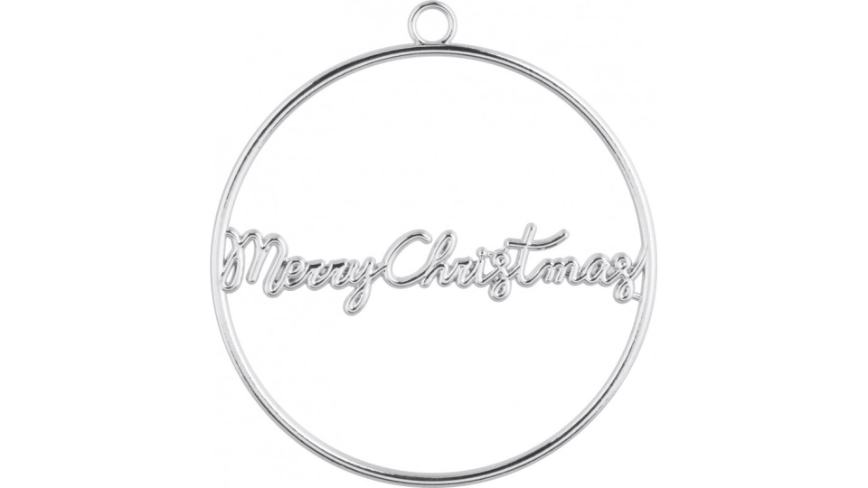 Decoro merry christmas argento