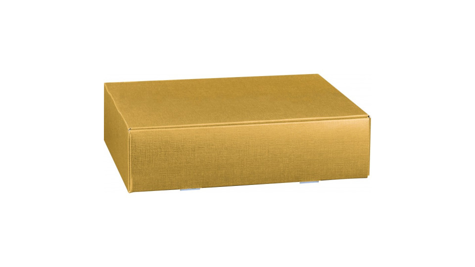 Scatola per 2 bottiglie cm.34x19x9 fibra oro