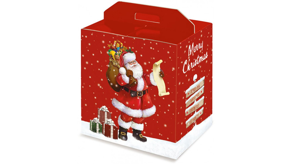 Scatola da regalo cm30,5x22,5x35 babbo natale