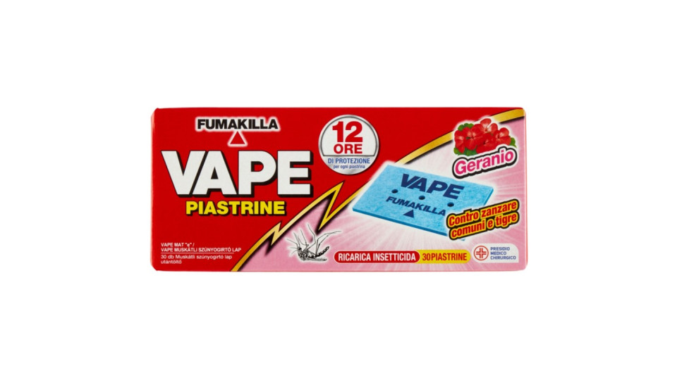 VAPE Ricarica Piastrine Profumata Geranio x30