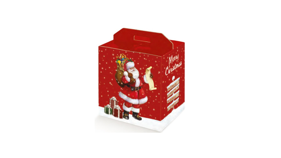 Scatola da regalo cm.33x25x35 babbo natale