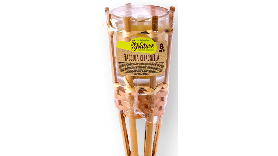 La nature fiaccola con candela citronella