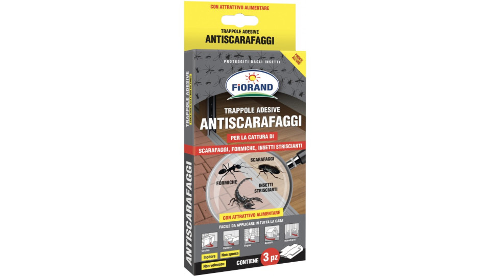 Fiorand 3 trappole adesive antiscarafaggi