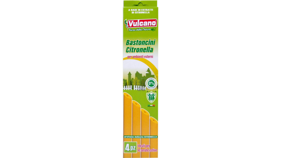 Vulcano green bastocini citronella pz.4