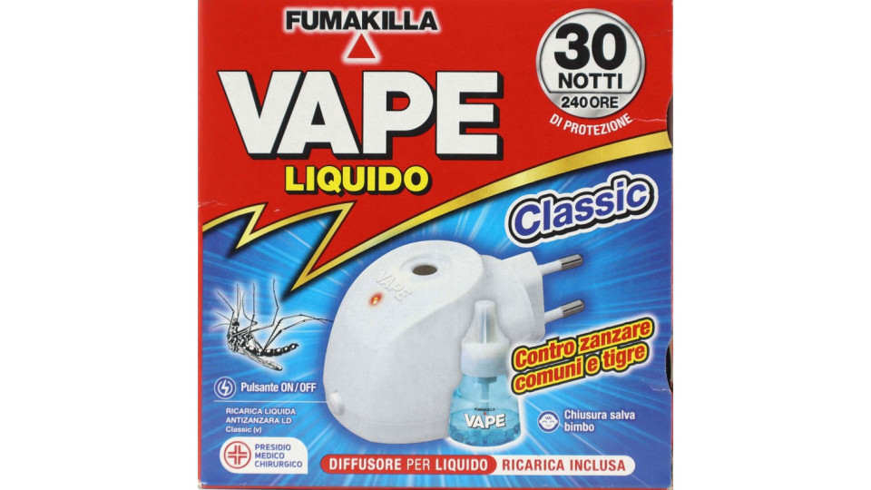 VAPE Elettroemanatore Liquido Classic + Ricarica 15 ml
