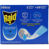 Raid Piastrine Zanzare 1 Diffusore + 10 Piastrine