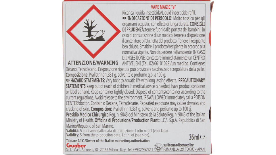 Vape liquido magic 48 ore spina