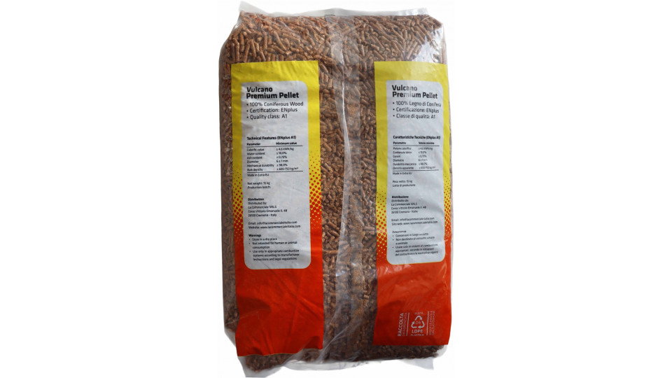Pellet vulcano di conifera kg.15