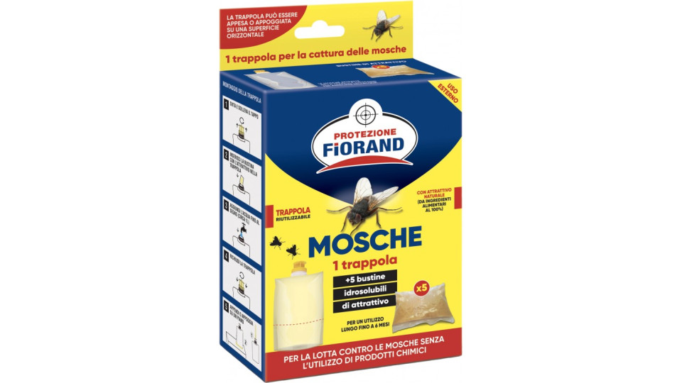 Organica trappola per mosche 1 sacc+5 ricariche
