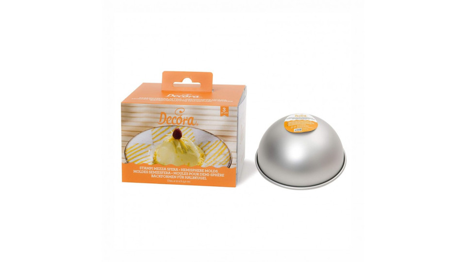 Teglie e stampi: Stampo mezza sfera in alluminio ã 20 x h11 cm