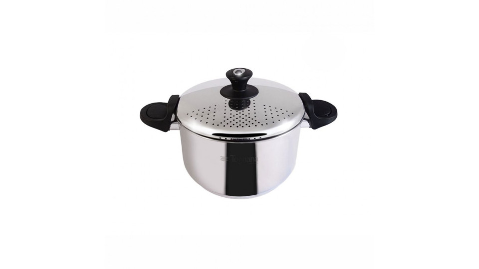 Pentole in acciaio: Grancucina pasta pot 22 cm con coperchio