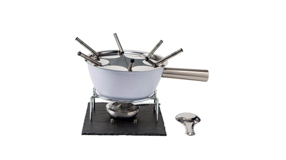 Fondute: Grey fonduta in alluminio antiaderente con base in...