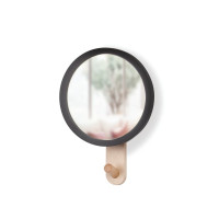 Complementi a muro: Hub specchio appendiabiti black natural