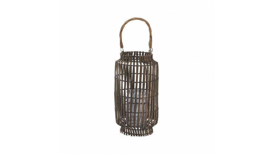 Lanterne e portacandele: Lanterna in bamboo grey 20x54h