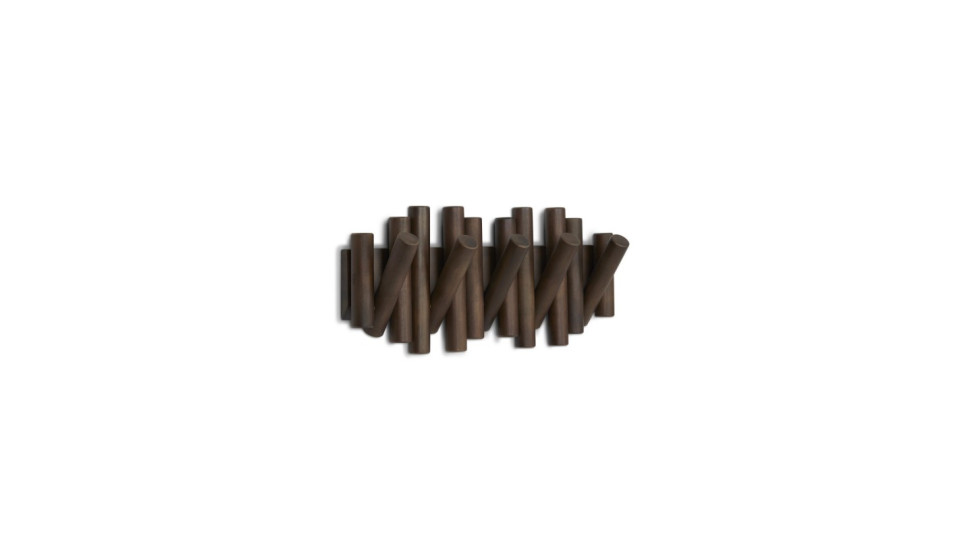 Complementi a muro: Picket appendiabiti a parete walnut