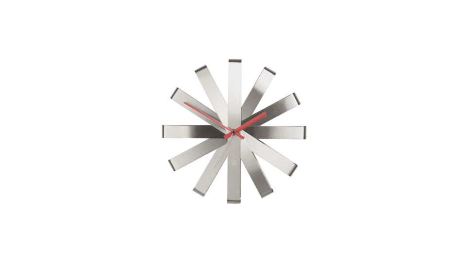 Orologi: Ribbon orologio da parete steel