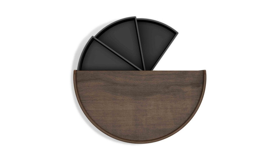 Complementi ad appoggio: Moona storage box black/walnut