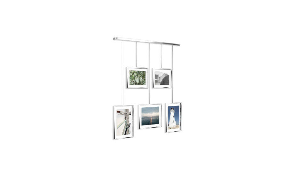 Complementi a muro: Exhibit portafoto da parete chrome