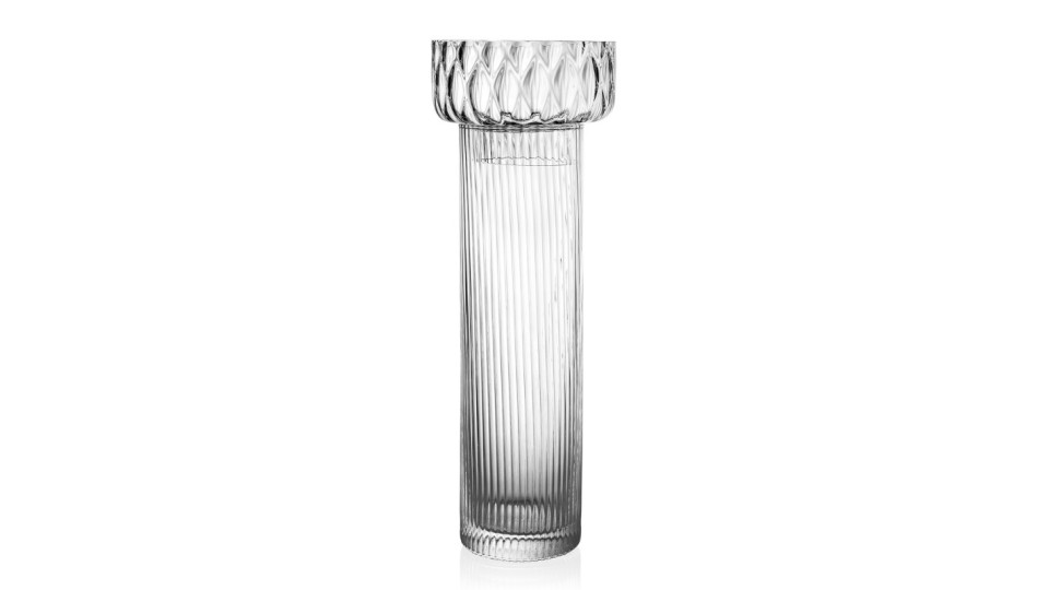 Vaso 43,5 cm trasparente puro - linea xyz