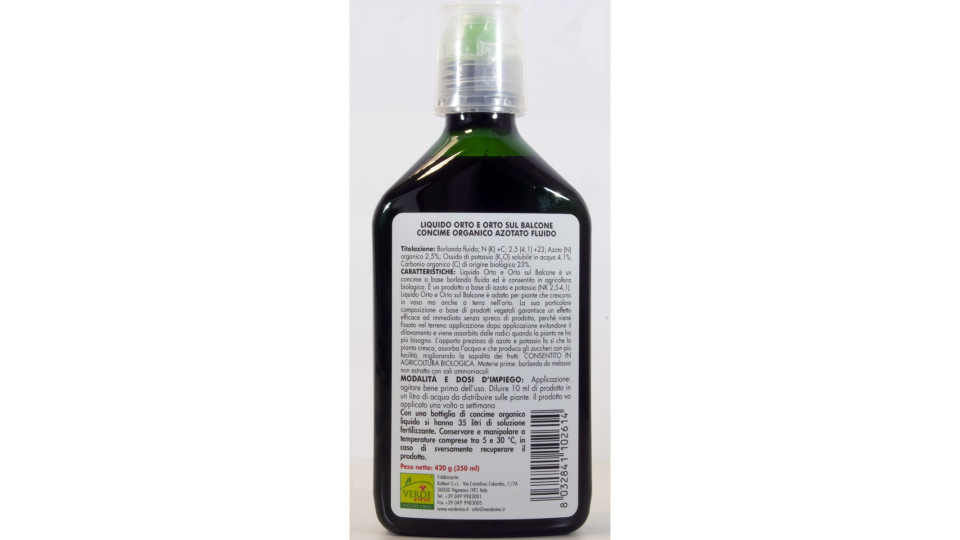 verde vivo concime liquido per orto ml.350