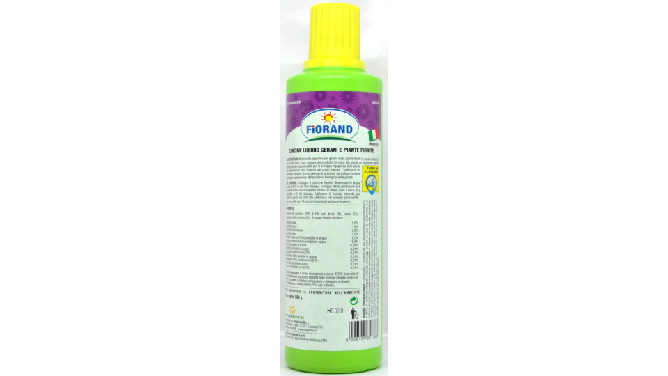 Fiorand concime liquido per gerani gr.500