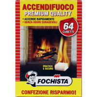 Fochista accendifuoco cubetti x64