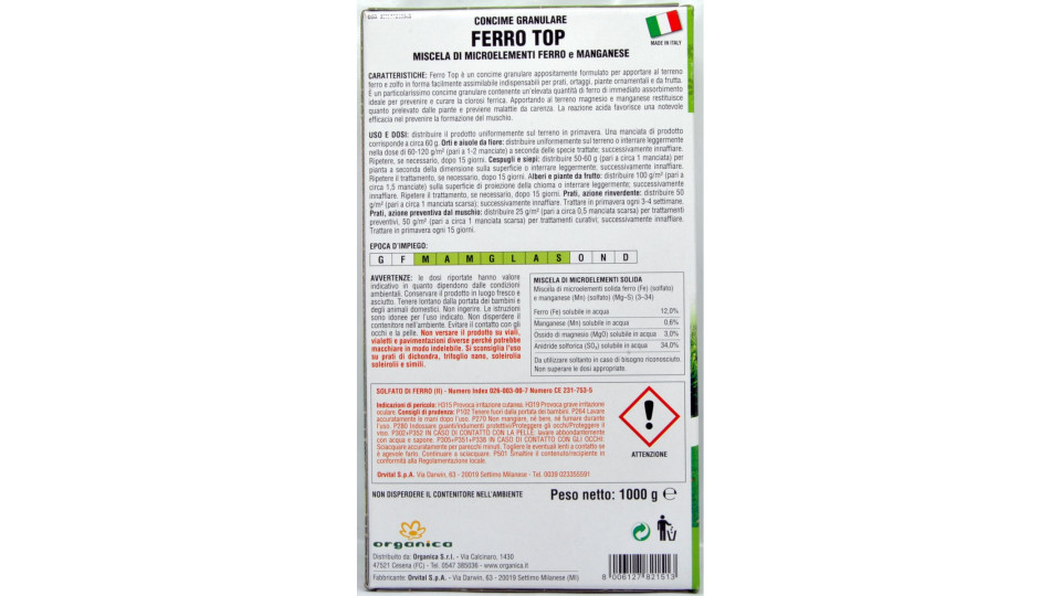 Fiorand concime granulare ferro top kg.1