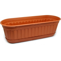 Bama fioriera etika cm.38 c/sottovaso colore terracotta
